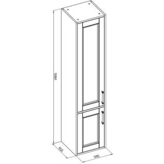 Пенал Aquanet Бостон New 306371 L 35 см белый сатин